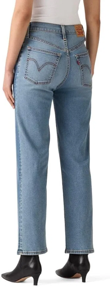 Levi's Women's Ribcage прямые укороченные джинсы, Card Game (Stretch) — фото 2