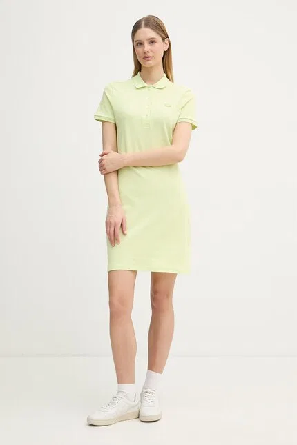 Платье мини Lacoste, зеленое — фото 2