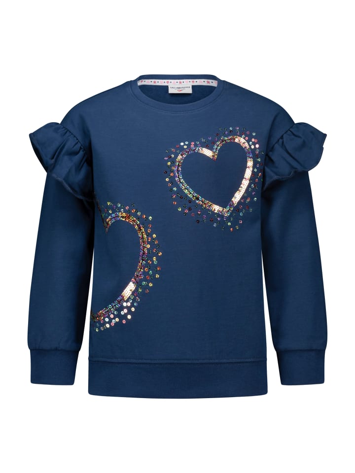 

Толстовка Salt and Pepper Sweatshirt Paillettenherzen, цвет insignia blue