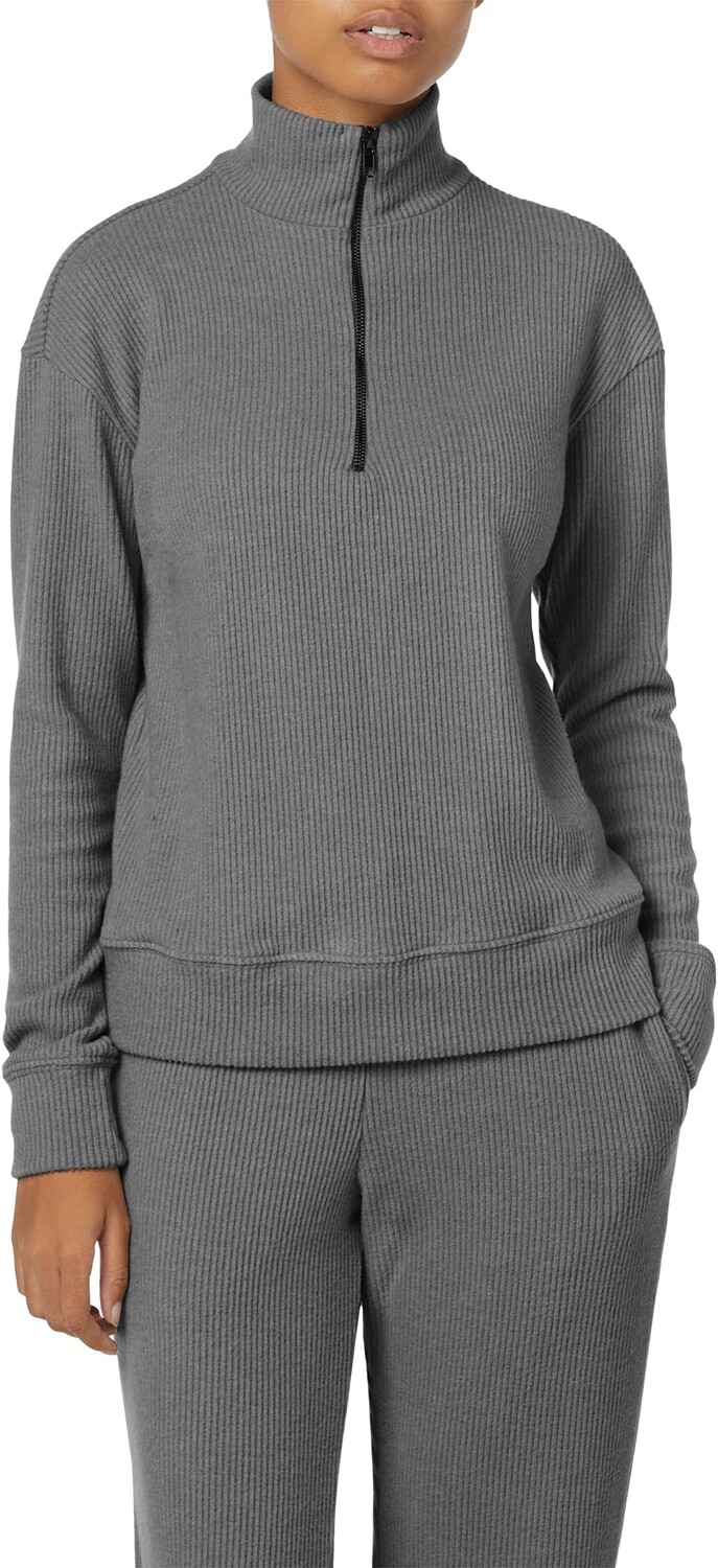

Толстовка Joe's Jeans Jessie Ribbed 1/2 Zip Top, серый