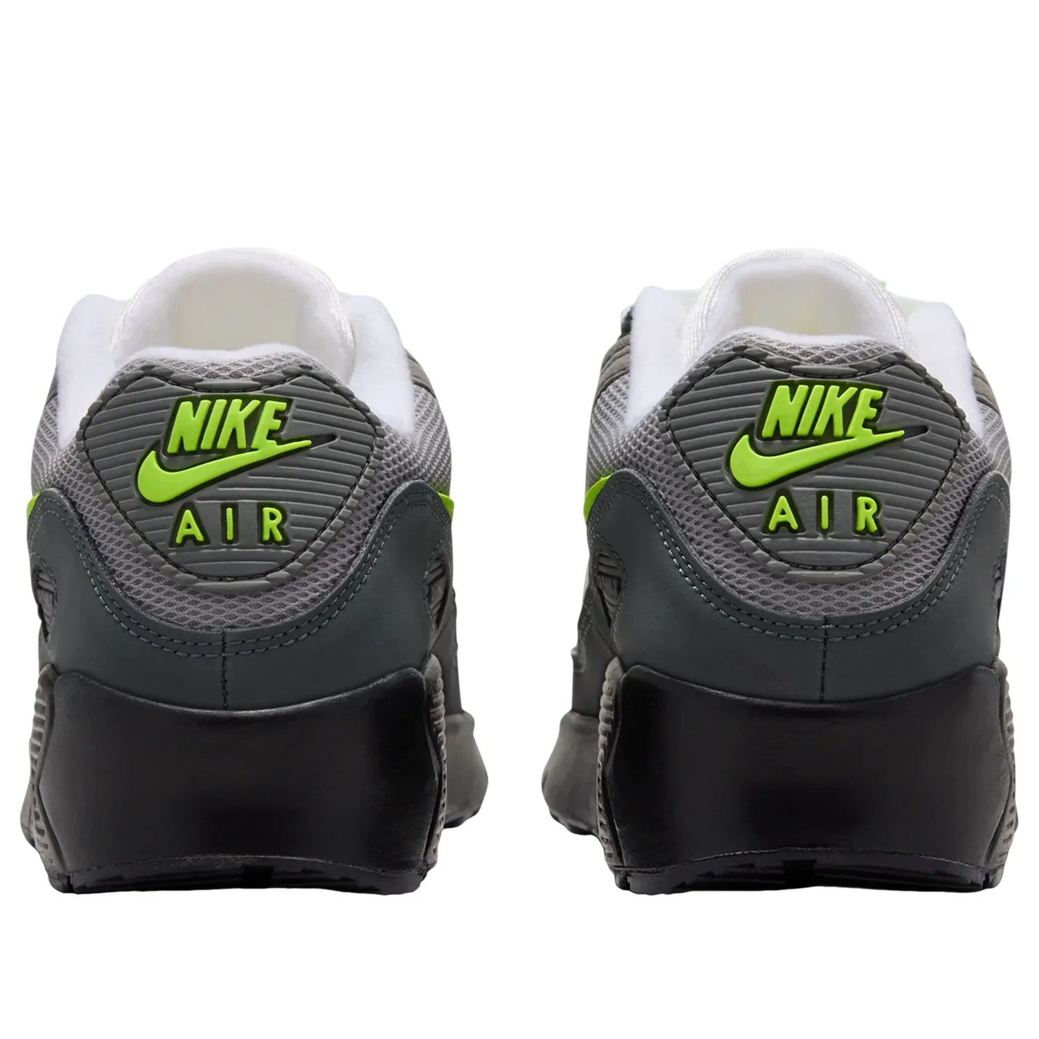 Кроссовки (GS) Nike Air Max 90 'Black Anthracite Neon Yellow', серый — фото 3