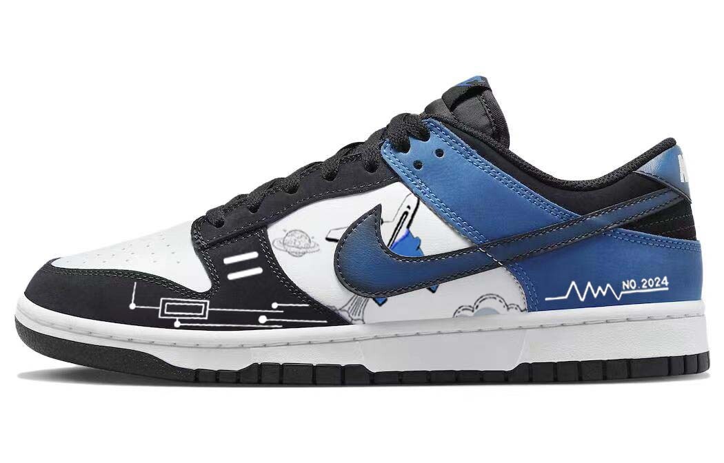 

Кроссовки Nike Dunk Skateboarding Shoes Unisex Low-top Blue/white/black, синий