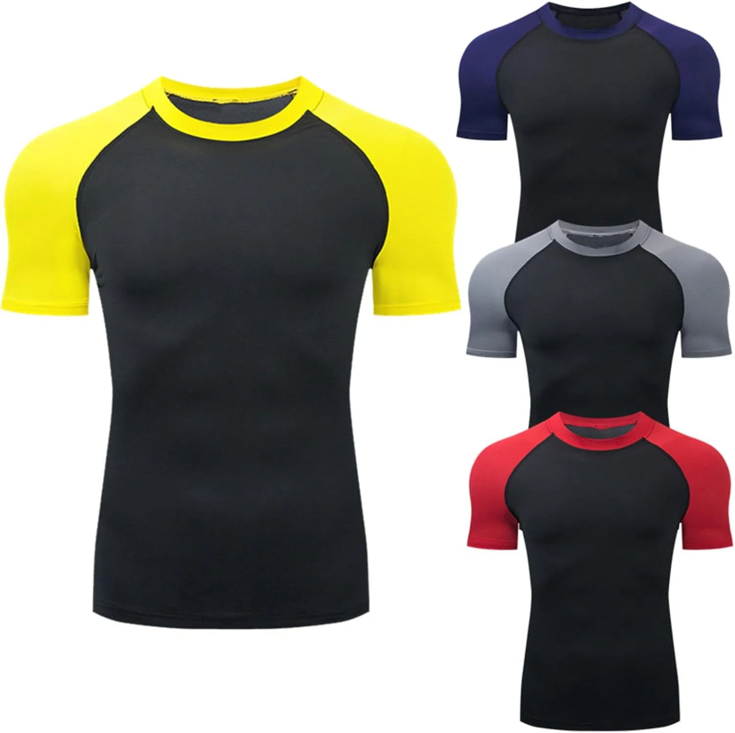 Футболка мужская спортивная, Quick Dry, Yellow-01