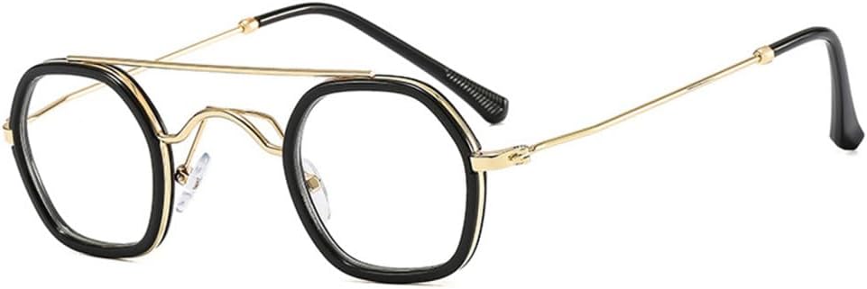 

Солнцезащитные очки в стиле ретро Polygon для женщин, прозрачные линзы с градиентом Ocean, защита от УФ-излучения UV400, солнцезащитные очки в стиле панк для мужчин generic, Black Golden Clear