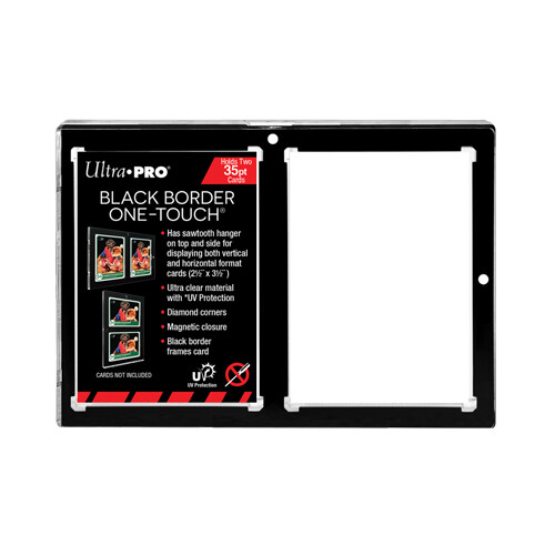 

Коллекционные карточки 35Pt 2-Card Black Border Uv One-Touch Magnetic Holder