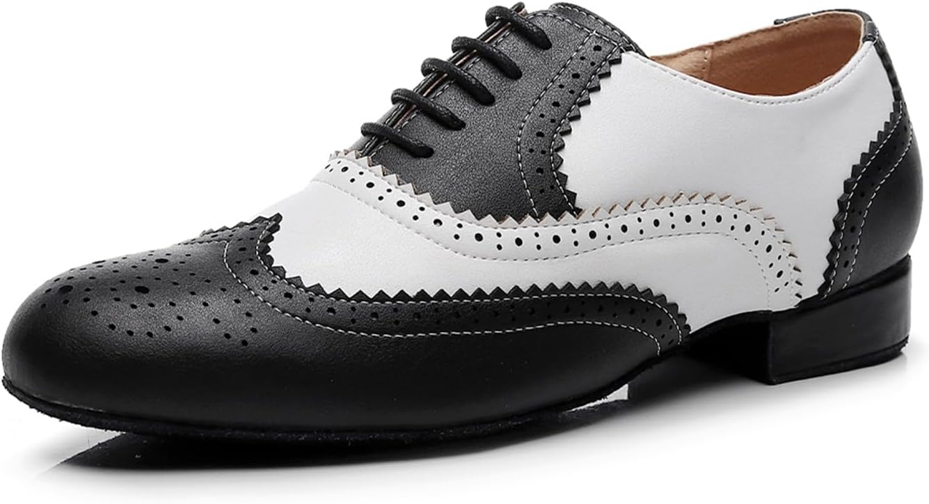 

Мужские кожаные танцевальные туфли SWDZM для стандартного и латинского танго, современных танцев, профессиональные тренировочные туфли, черный