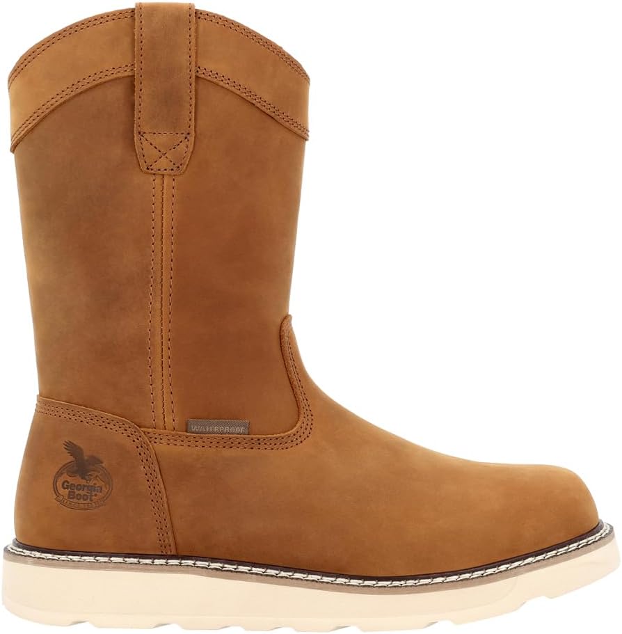 

Ботинки Georgia Boot Core 37 Wedge 10 с стальным носком, водонепроницаемые, без застежек, золотой