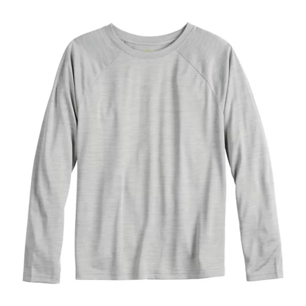 

Футболка Dry Tek с длинным рукавом для мальчиков 8-20 лет Tek Gear, цвет silver spring