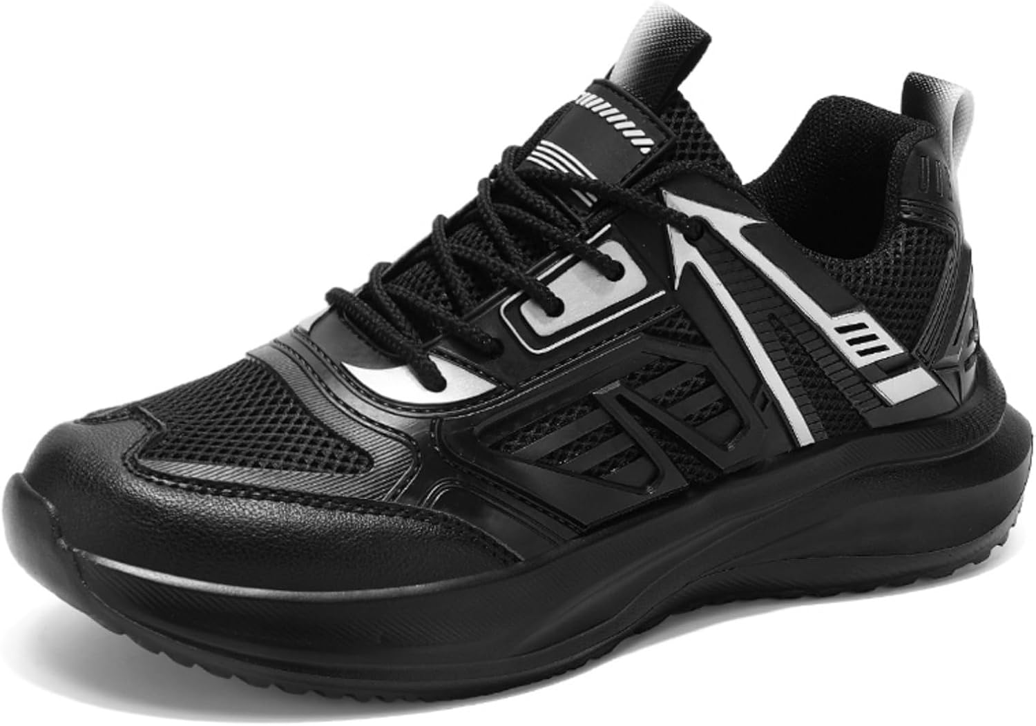 

Мужские дышащие кроссовки с сеткой и массивной подошвой- легкие амортизирующие кроссовки для повседневных тренировок, ходьбы и бега Lshwcift, черный