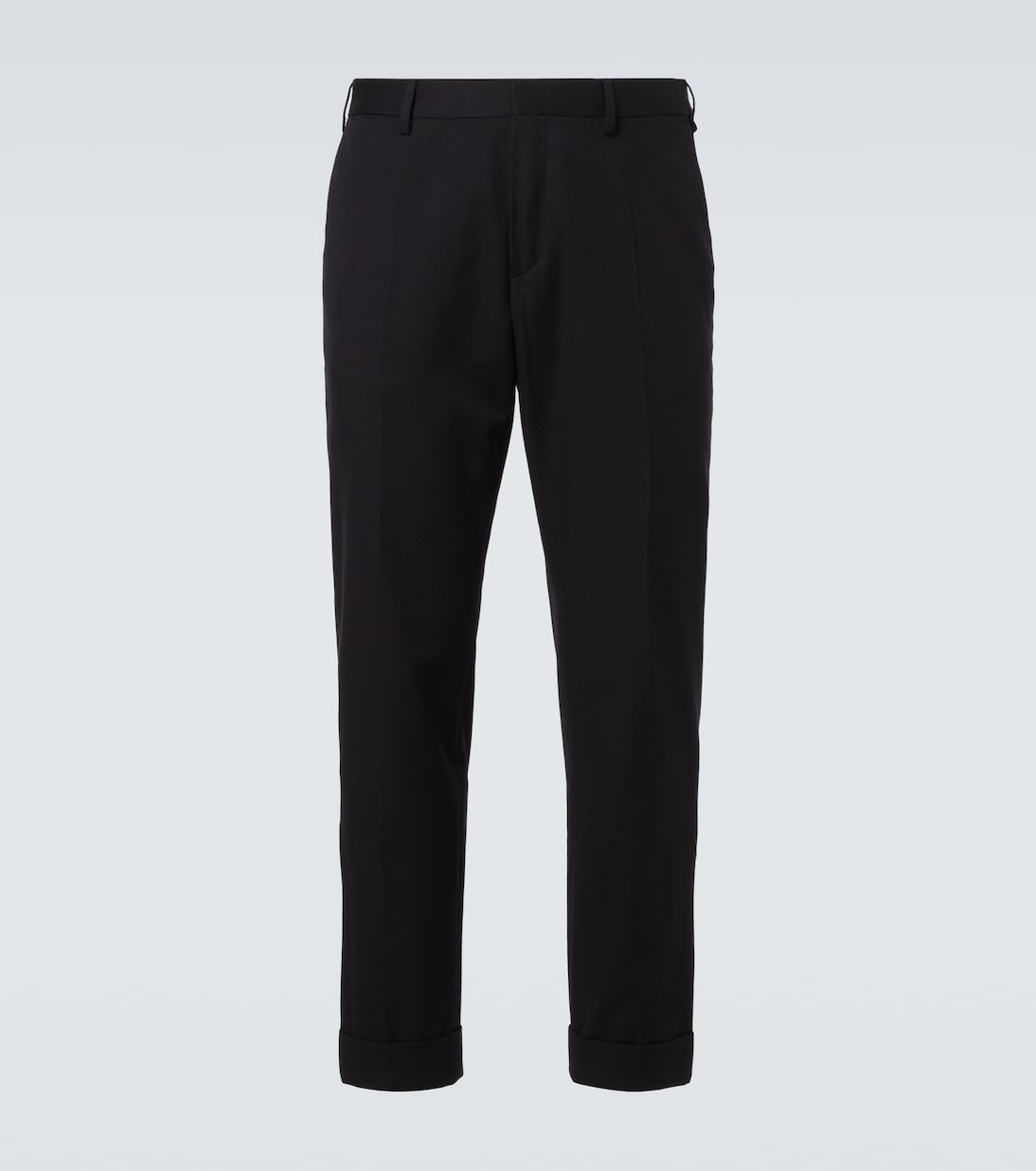 

Прямые брюки из хлопка и шерсти Dries Van Noten, черный