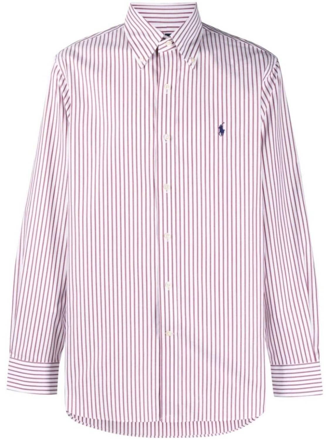 

Polo Ralph Lauren полосатая рубашка с вышивкой Polo Pony, красный