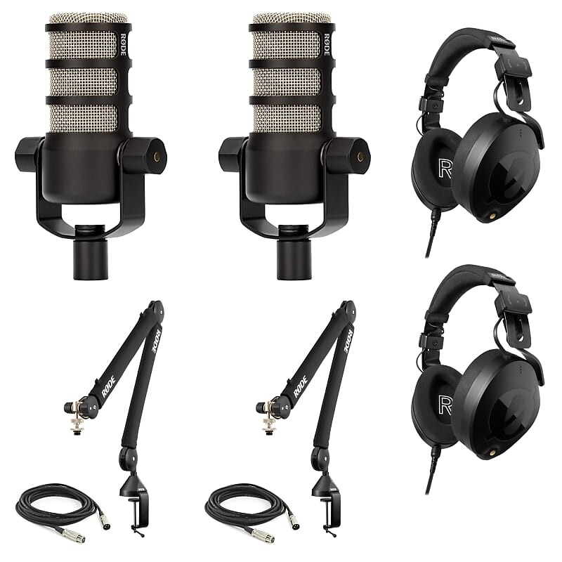 

Микрофон RODE 2x Podmic, 2x NTH-100, 2x PSA1+, 2x XLR