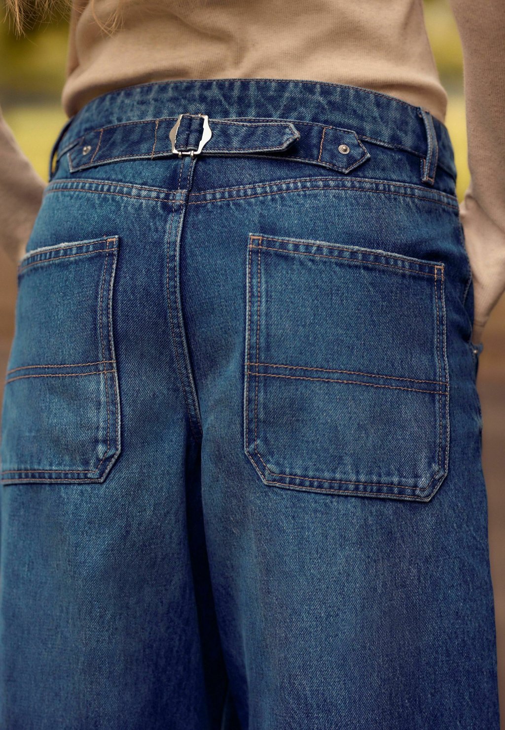

Джинсы свободного кроя ADJUSTABLE CINCH BACK WIDE Next, синий