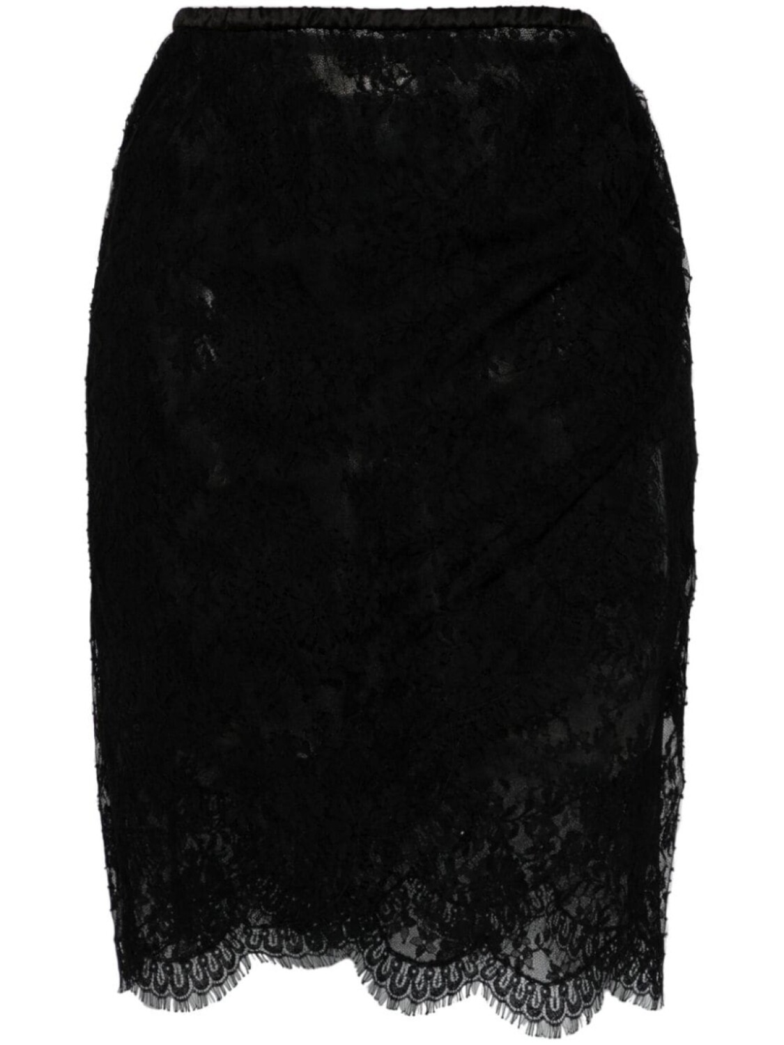 

Saint Laurent кружевная мини-юбка, черный