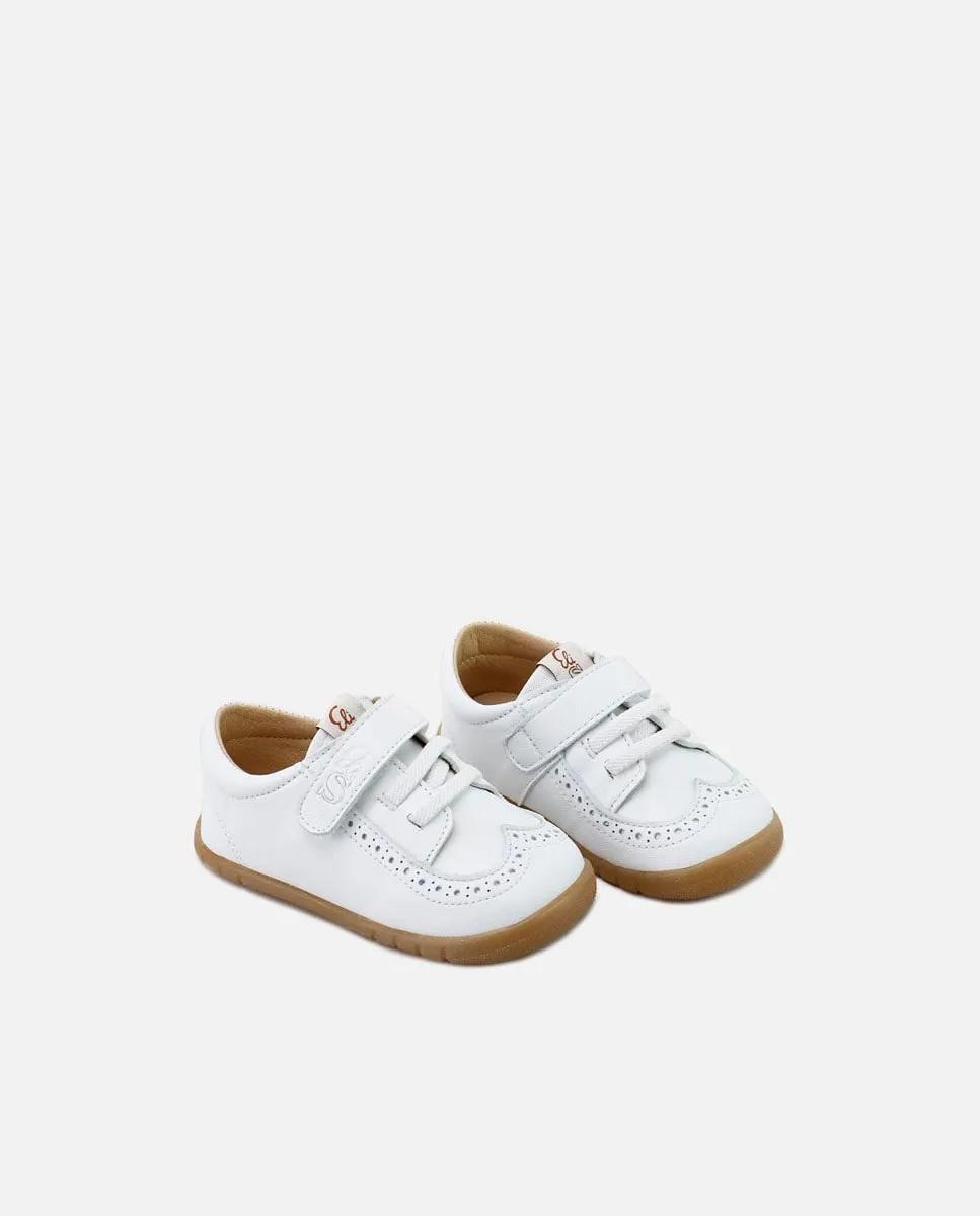 Детские босоножки barefoot из кожи с липучкой Eli 1957, белый — фото 3