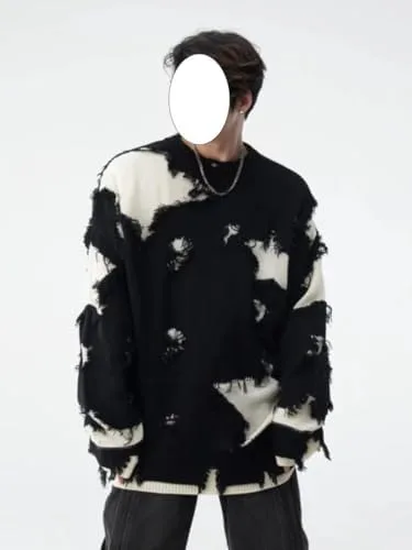 Мужской свитер Punk Loose Oversized, круглый вырез — фото 2