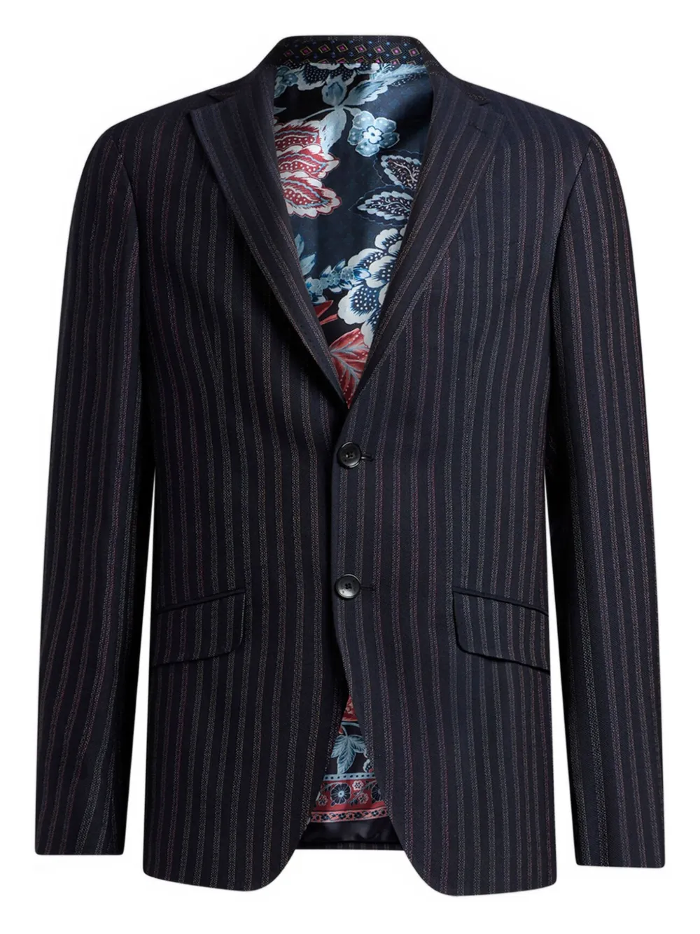 

Полосатый шерстяной костюм ETRO, черный