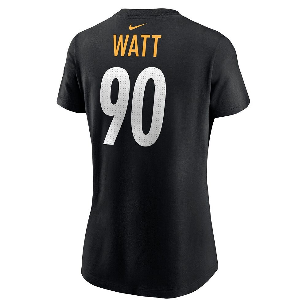 Женская футболка Nike T. Черная футболка Watt Pittsburgh Steelers с именем и номером игрока, цвет Stl Black — фото 4