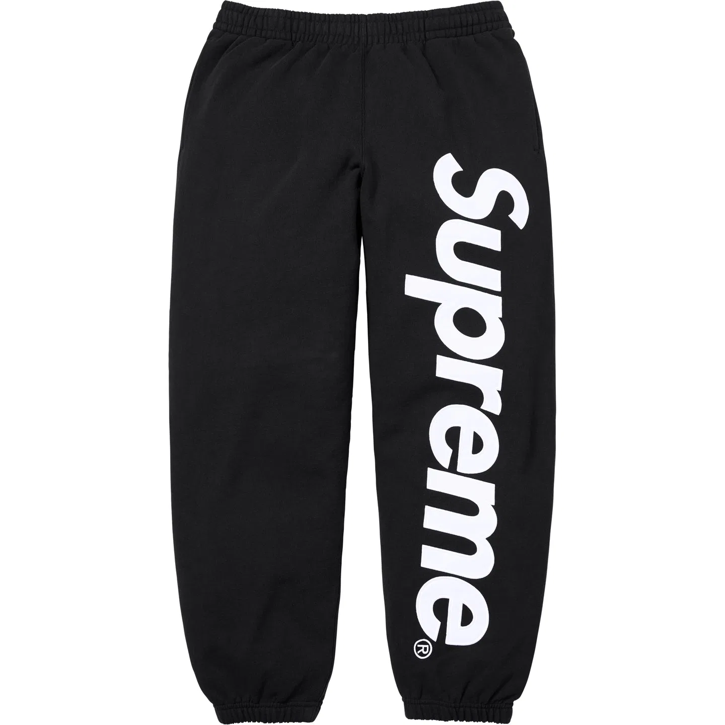 Трикотажные спортивные штаны Satin Appliqué Supreme черные