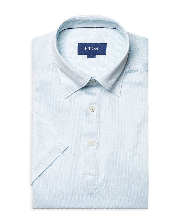

Поло из пике с короткими рукавами Contemporary Fit Eton, Серый, Поло из пике с короткими рукавами Contemporary Fit Eton