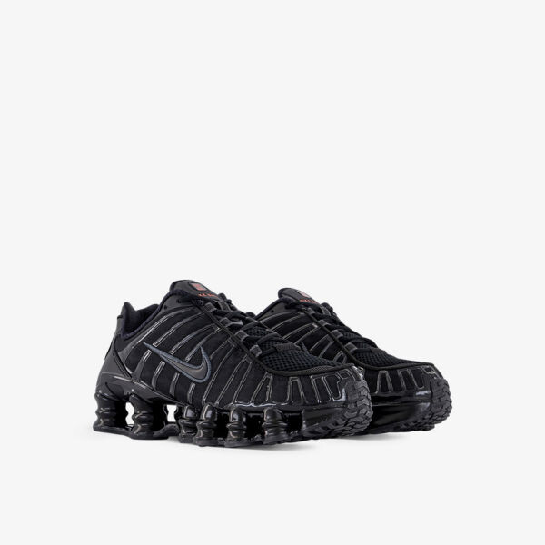 Низкие кроссовки Shox tl из кожи, сетки и ракушки Nike, черный — фото 3