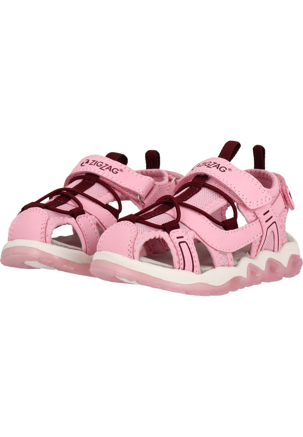 Сандалии Jugoe со светящейся подошвой и защищенным мыском ZIGZAG, цвет Cameo Pink — фото 4