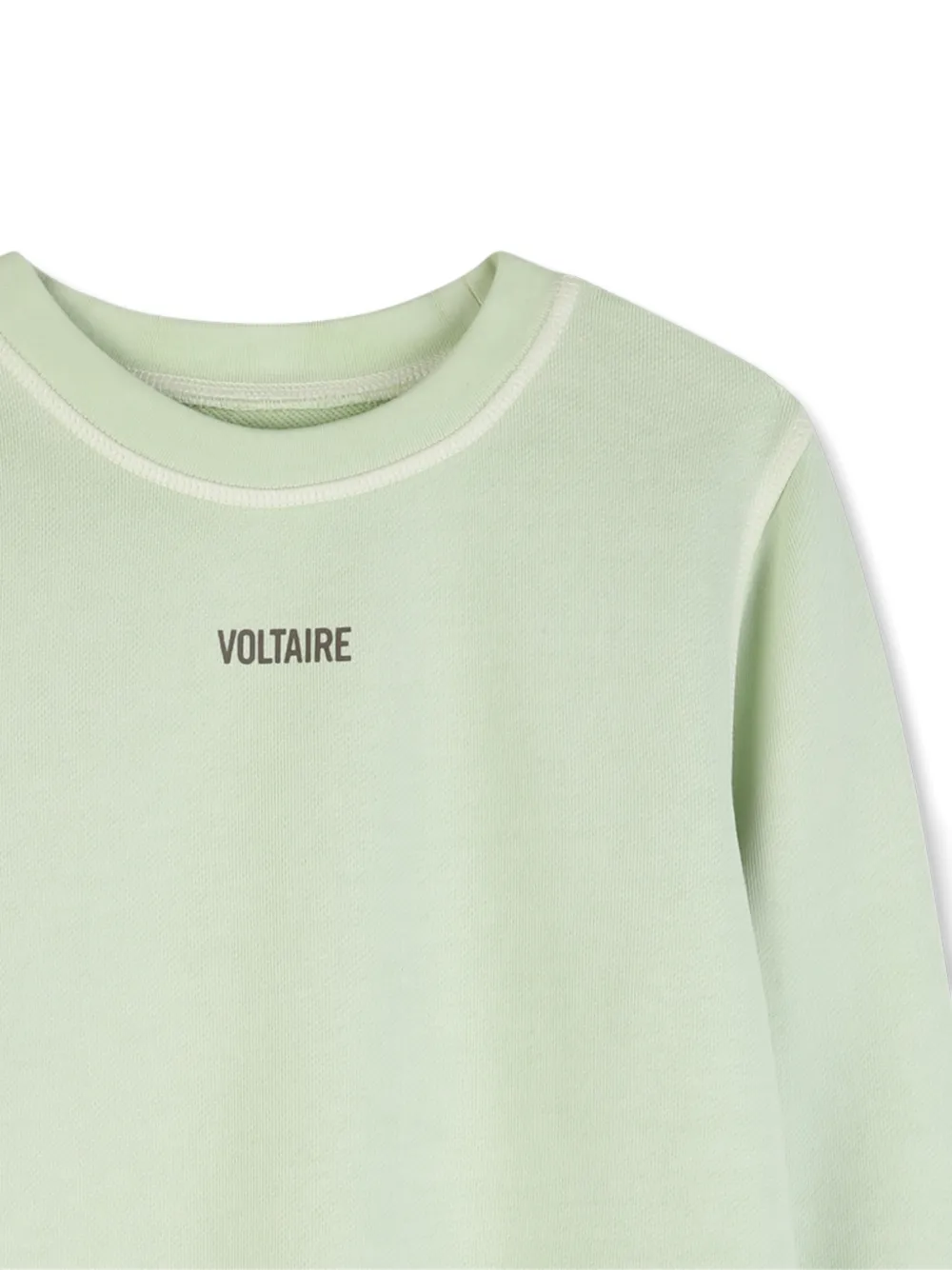Толстовка с принтом Zadig & Voltaire Kids, зеленый — фото 3
