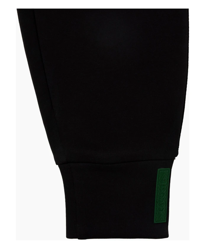Штаны спортивные Lacoste Survetement, двухслойные, черные — фото 3