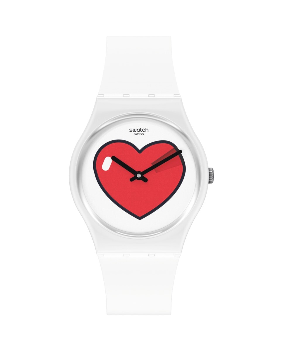 

Часы Love O'Clock с белым силиконовым ремешком Swatch, белый