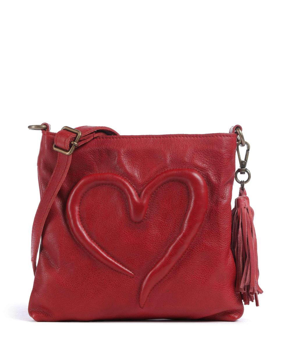 

Сумка Herzweg 4 из зернистой кожи Taschendieb Wien, красный