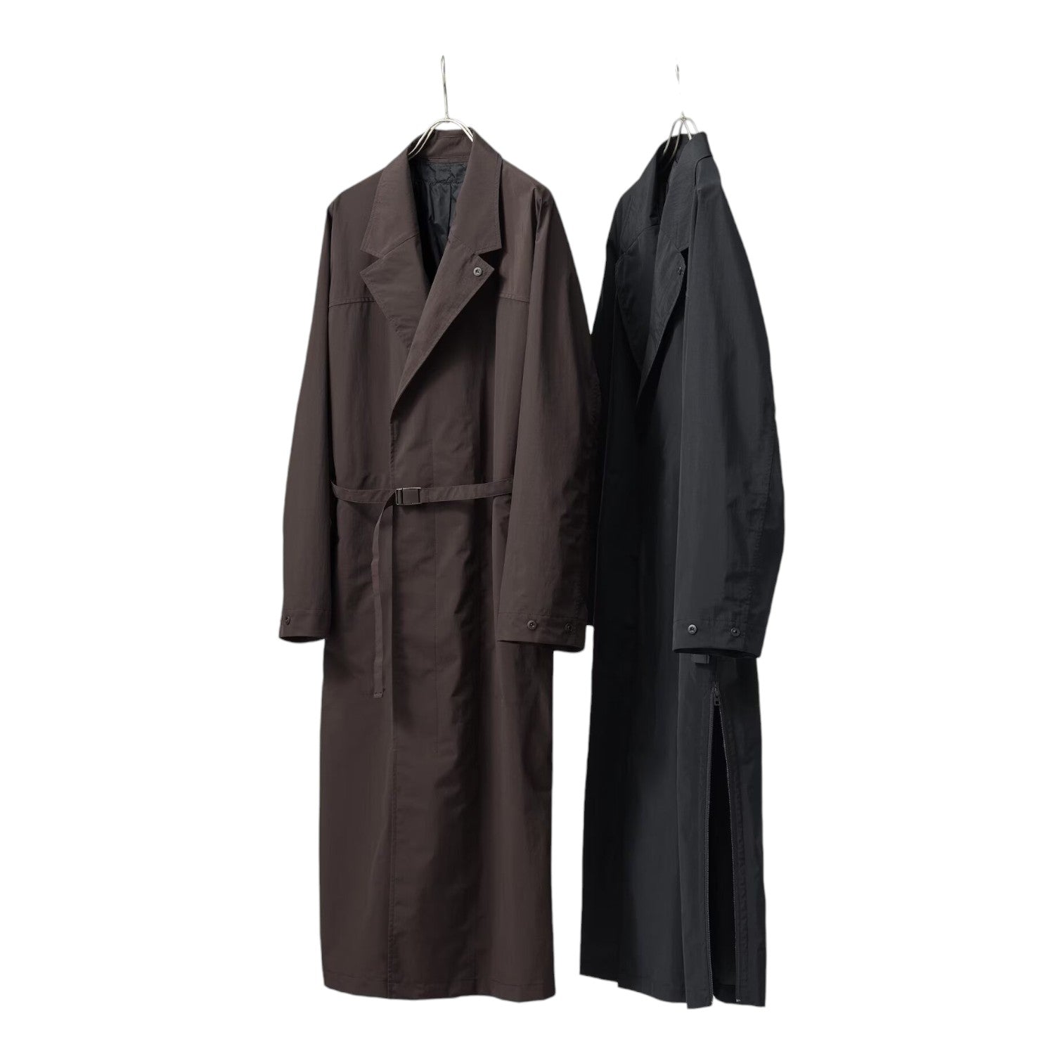 (WMNS) Длинное однобортное пальто Uniqlo , черный — фото 2