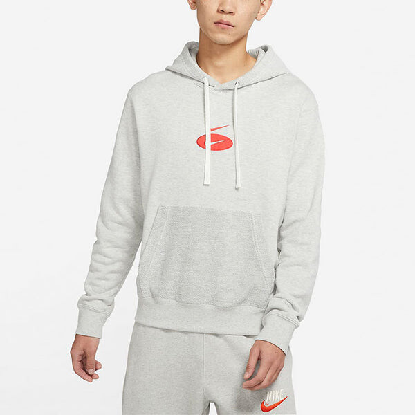 Толстовка Men's Nike Embroidered Logo Sports Gray, серый — фото 4
