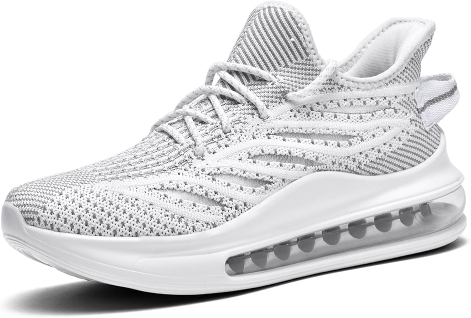 

Мужские дышащие сетчатые кроссовки для прогулок на открытом воздухе, удобные и модные шнурованные беговые кроссовки Generic, белый