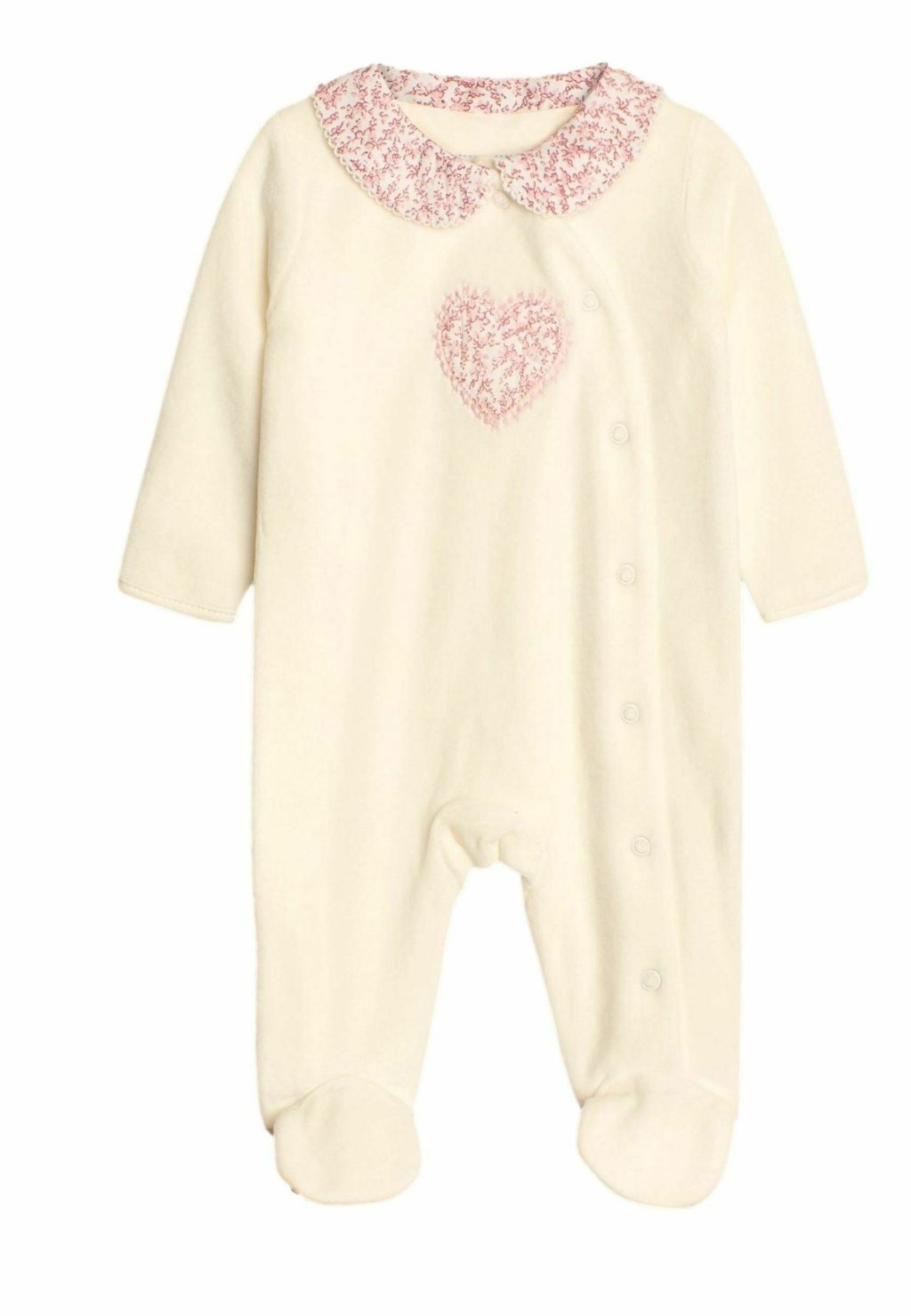 

Костюм для сна HEART APPLIQUÉ ALL-IN-ONE REGULAR FIT JoJo Maman Bébé, белый