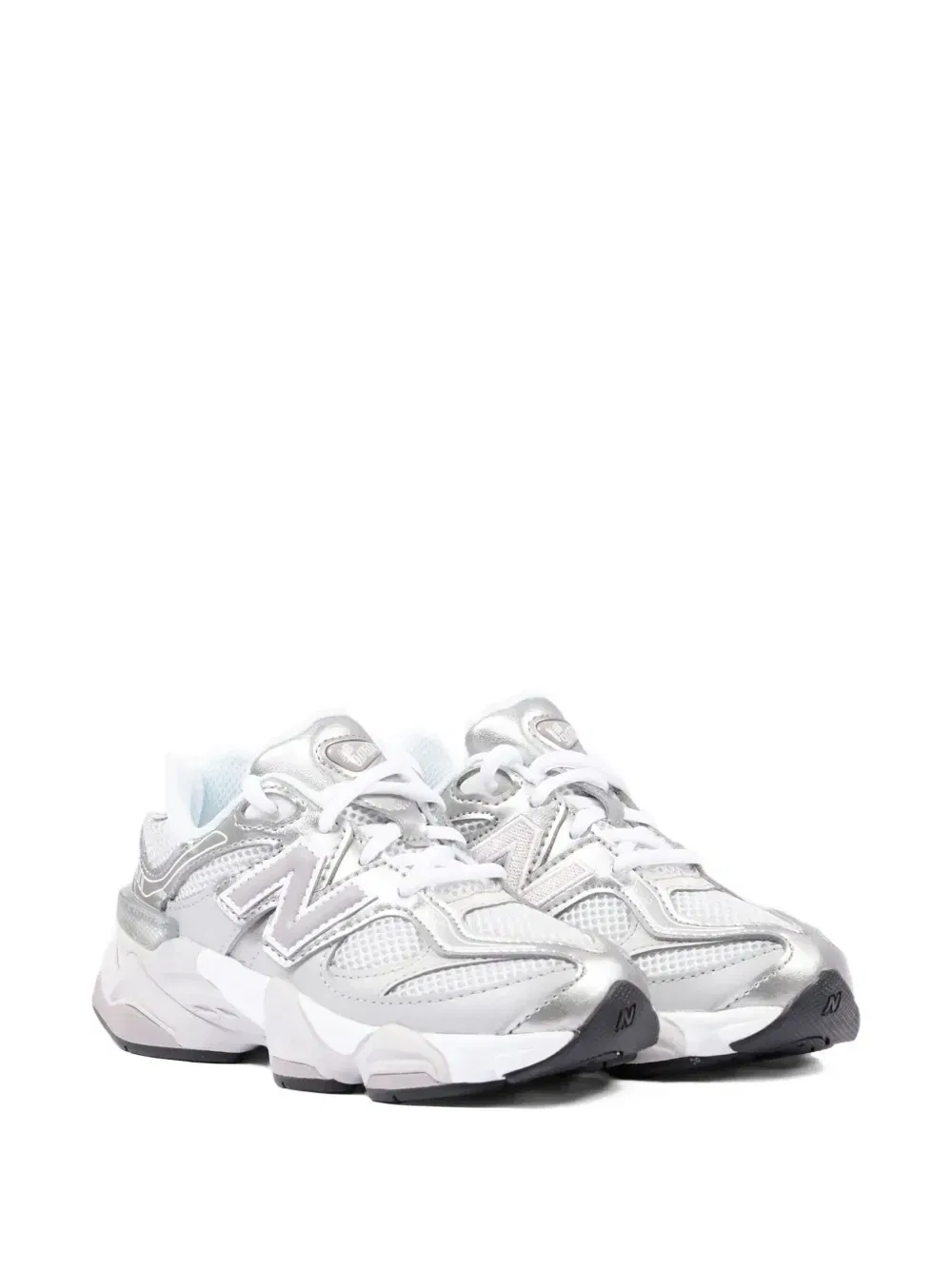 Кроссовки 9060 с сетчатыми вставками New Balance Kids, серебряный