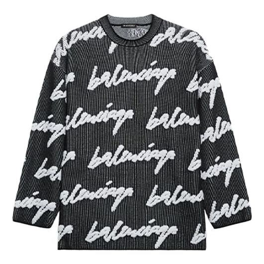 

Свитер 3d scribble crewneck cotton knit 'black' Balenciaga, черный