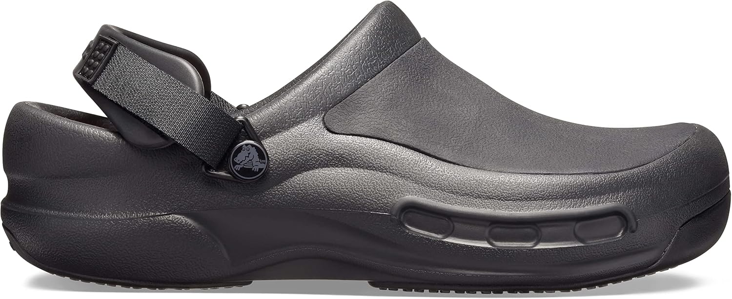 Мужские и женские сабо Crocs Bistro Pro Literide, Рабочая обувь с противоскользящей подошвой, черный — фото 4