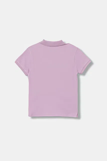 Поло хлопковое Polo z elastanem United Colors of Benetton, фиолетовый — фото 2