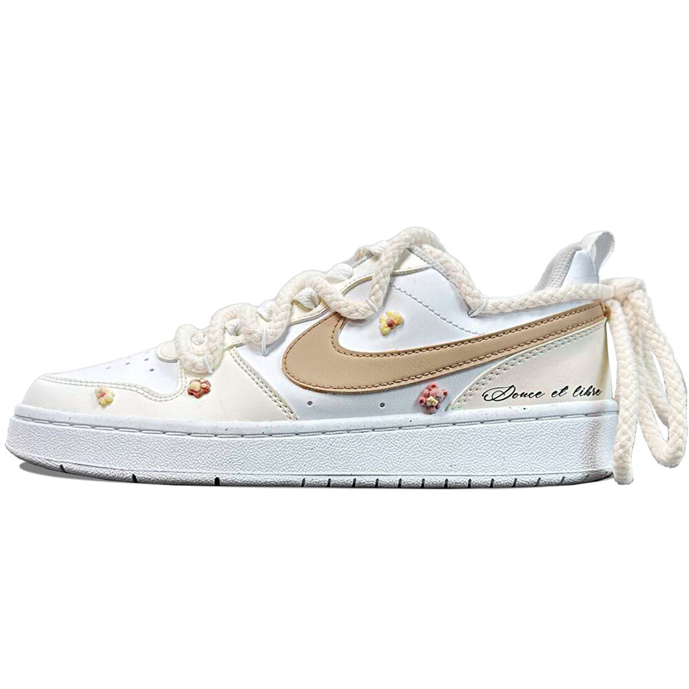 

Кроссовки Nike Court Borough Skateboarding Shoes Women's Low-top Beige/White, цвет Off White