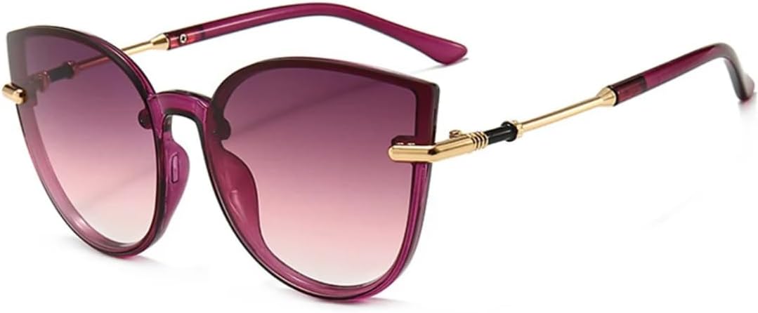 

Солнцезащитные очки с защитой UV400 | «Кошачий глаз», большая оправа, цветные линзы | для женщин и мужчин, для занятий спортом на открытом воздухе и вождения DSVIGF, Purple Purple