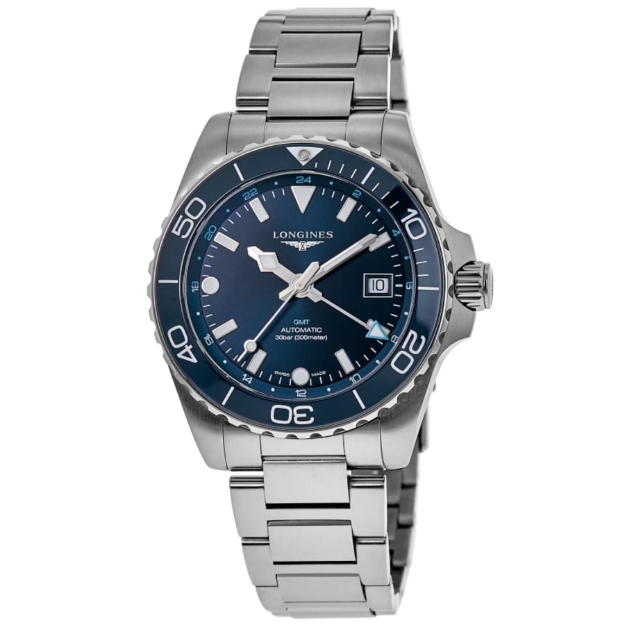 

Longines HydroConquest GMT Автоматические мужские часы из стали с синим циферблатом