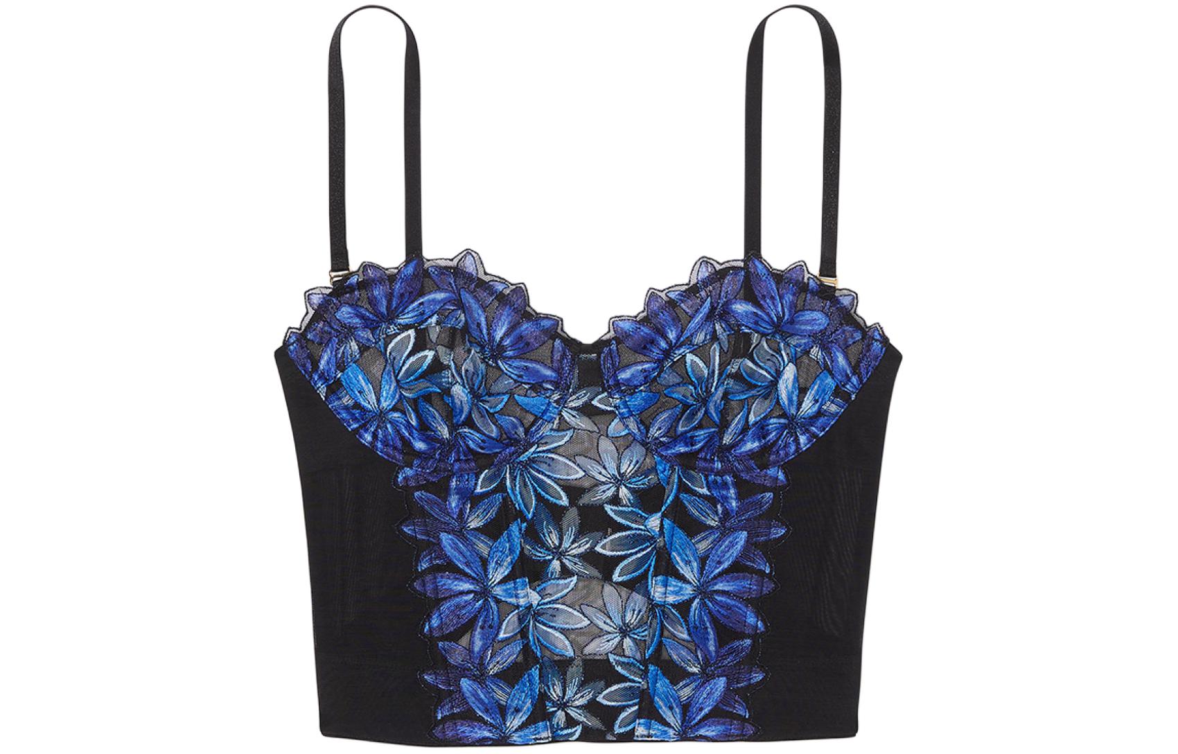 

Victoria's Secret Корректирующее белье Women's Black Blue Floral
