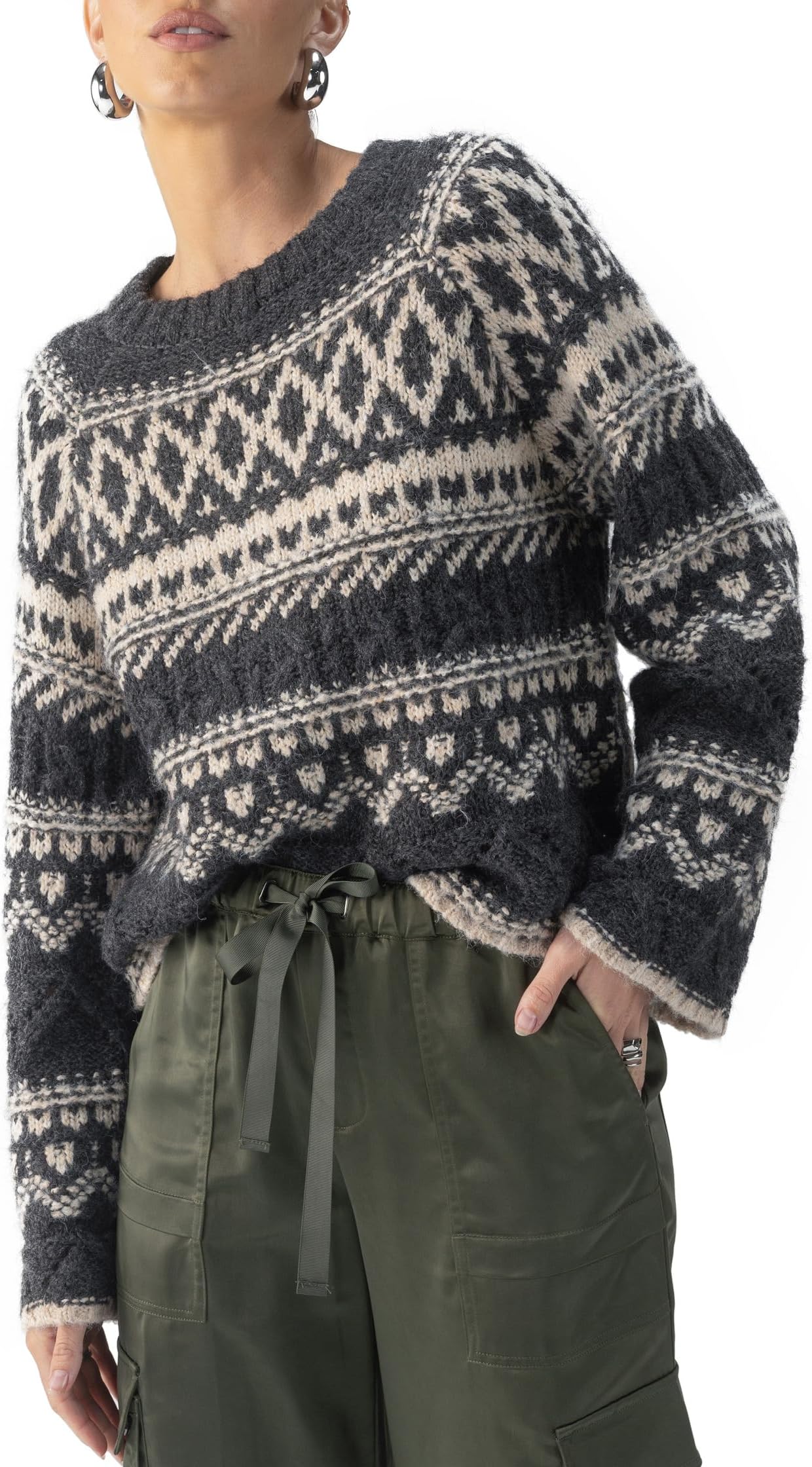 

Свитер Sanctuary Fairisle Crew Neck Sweater, цвет Heather Ash Multi