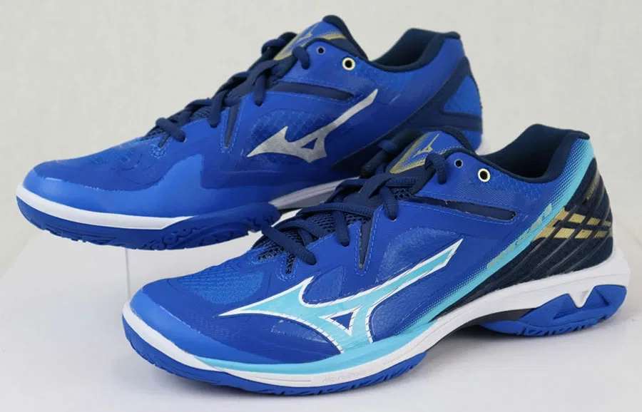 Унисекс кроссовки для бадминтона «Wave Claw 3 FIT» от Mizuno, 01 Blue X White X Navy — фото 2