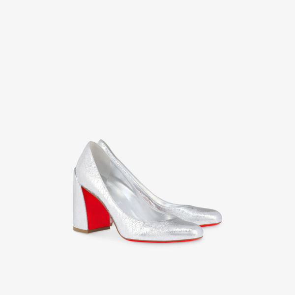 Туфли-лодочки Christian Louboutin Miss Sab 85, серебряный — фото 3
