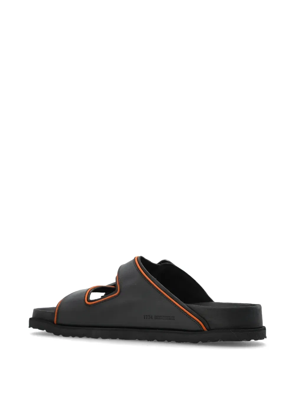 Кожаные шлепанцы Arizona с пряжками Birkenstock 1774, черный — фото 3