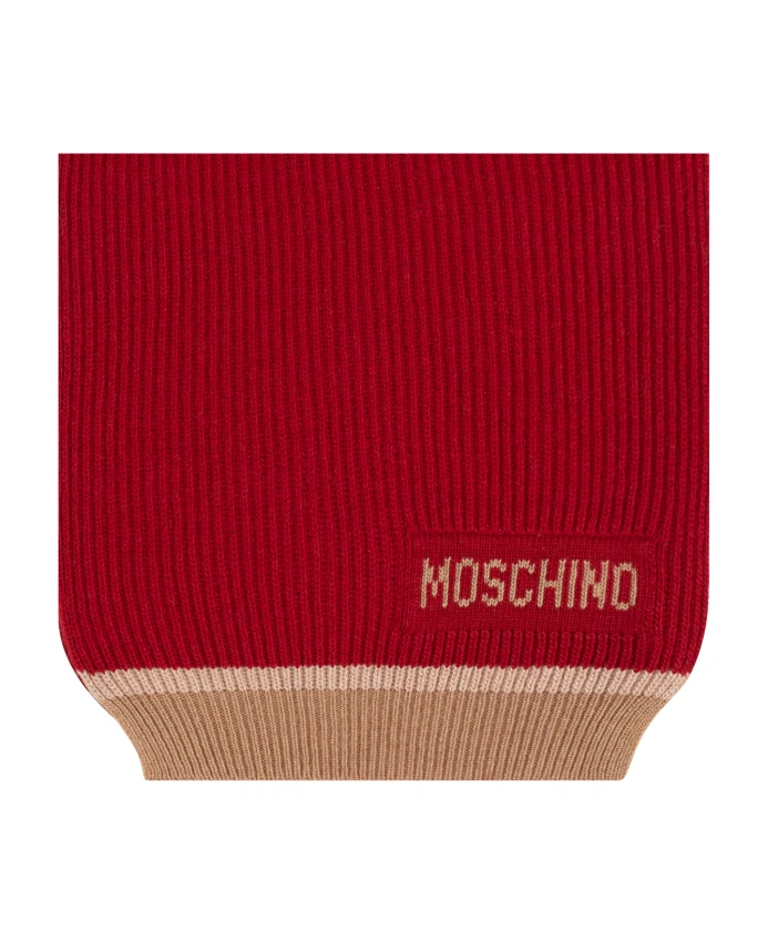 

Шарф с логотипом Moschino, красный