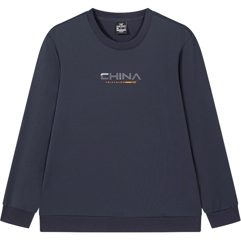 

361° Свитшот мужской темно-синий с круглым вырезом Moderate Regular