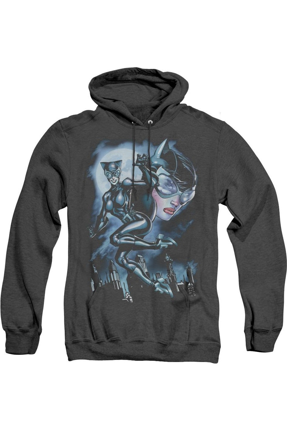 

Толстовка с капюшоном Batman Moonlight Cat для взрослых Heather Gildan, черный