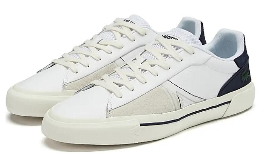 Кеды мужские, обувь для скейтбординга низкая белый/черный Lacoste — фото 3